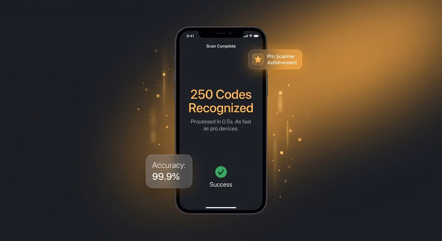 Codes Recognized As Fast As Pro Devices