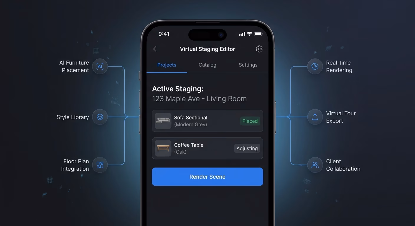 Empty Spaces Staged With Virtual Furniture