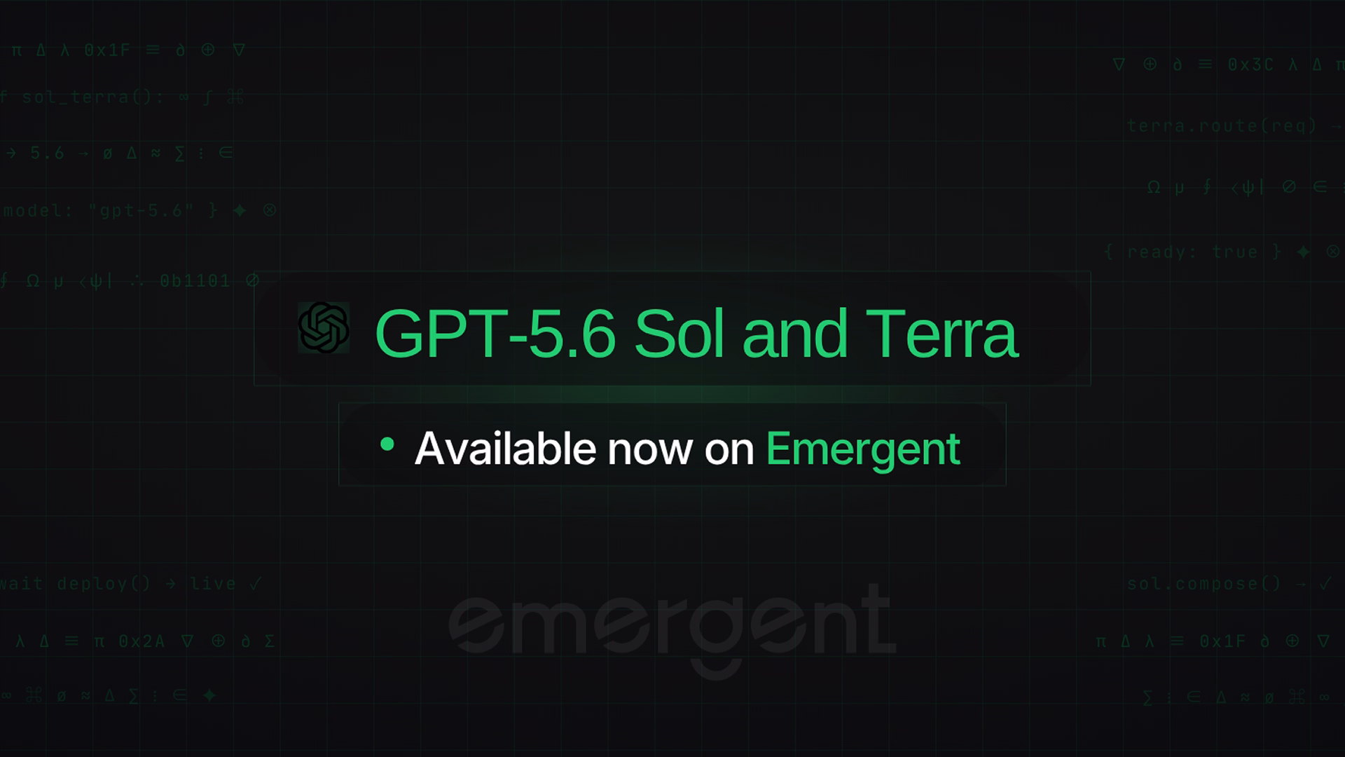 gpt 5.6 live on emergent
