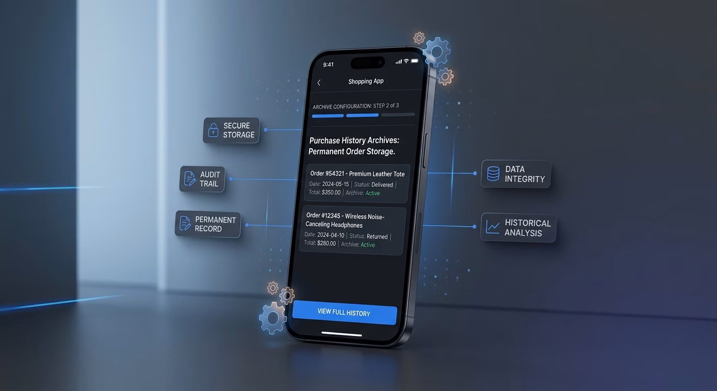 Purchase History Archives Every Order Permanently