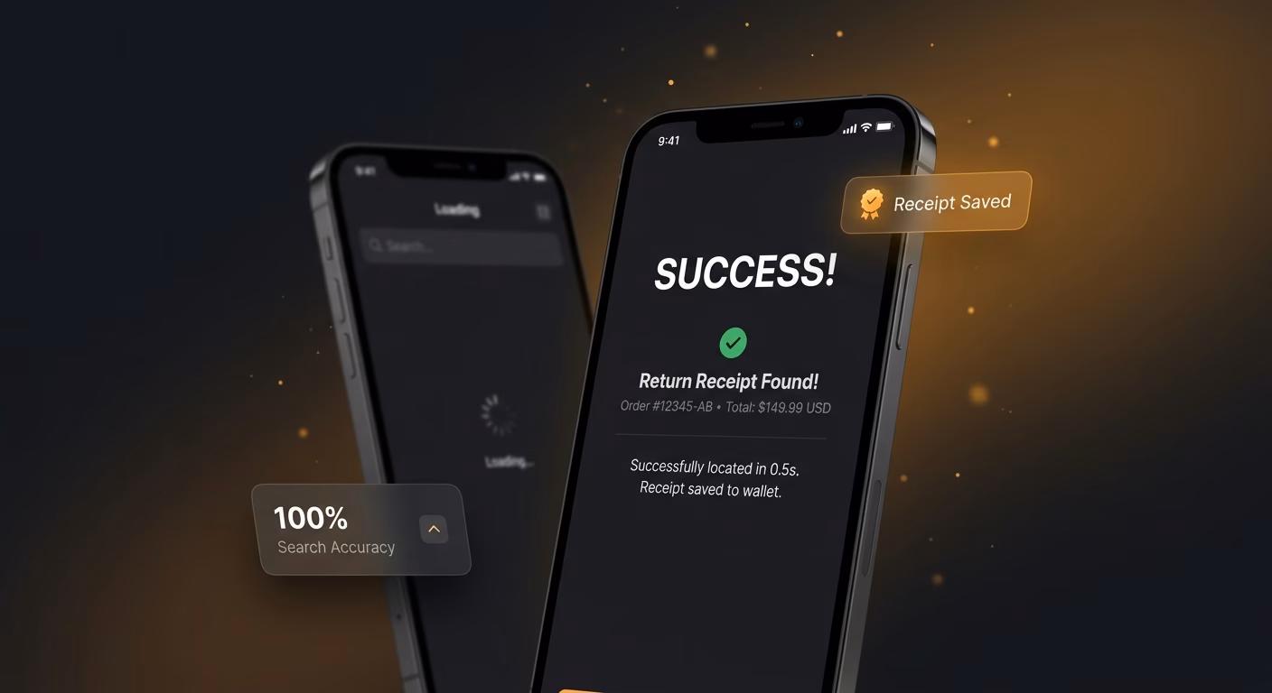Return Receipts Surface In One Quick Search