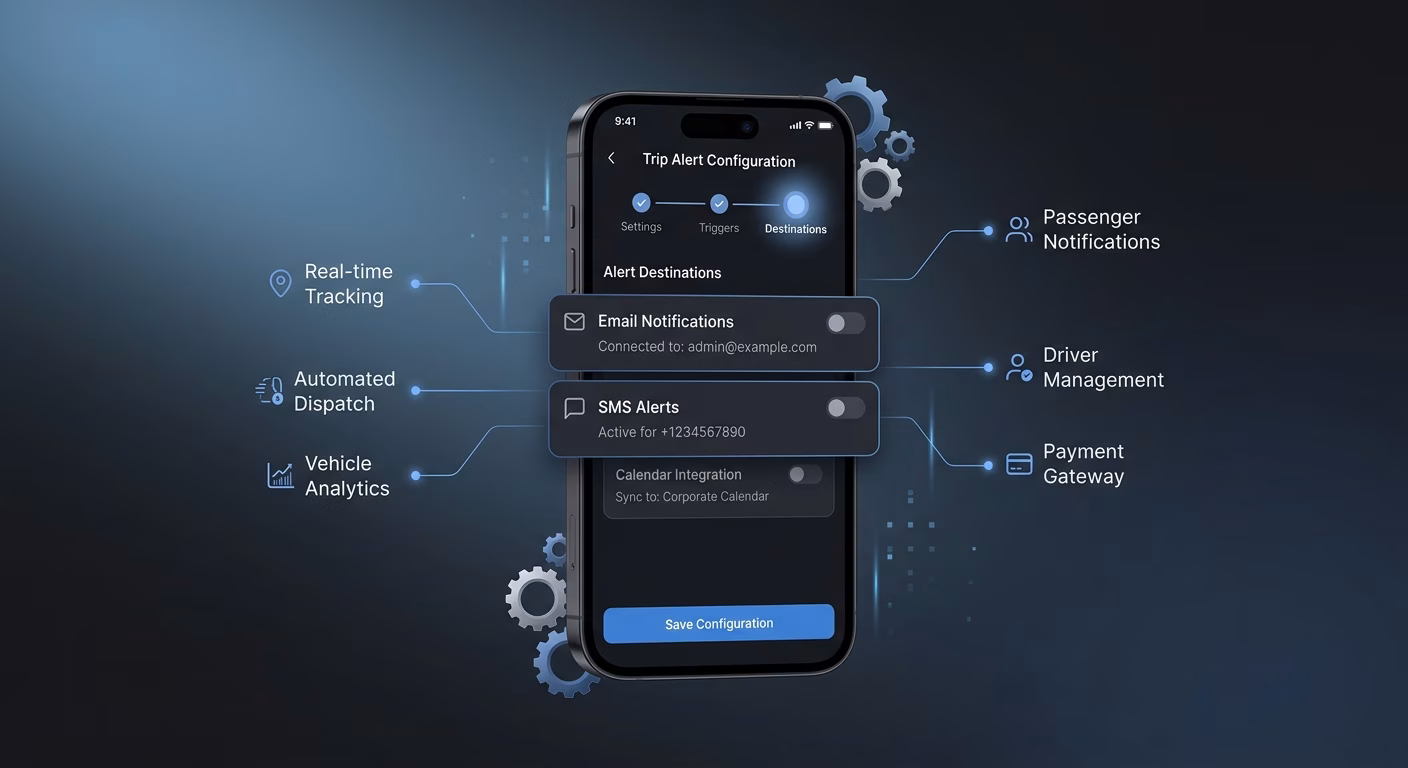 Trip Alerts Flow Into Email, SMS, And Calendar