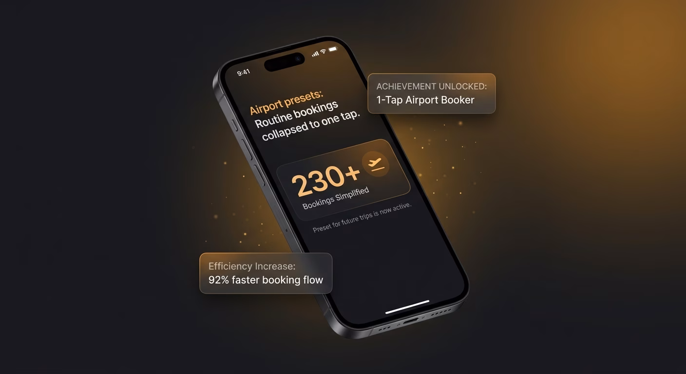 Airport Presets Collapse Routine Bookings To One Tap