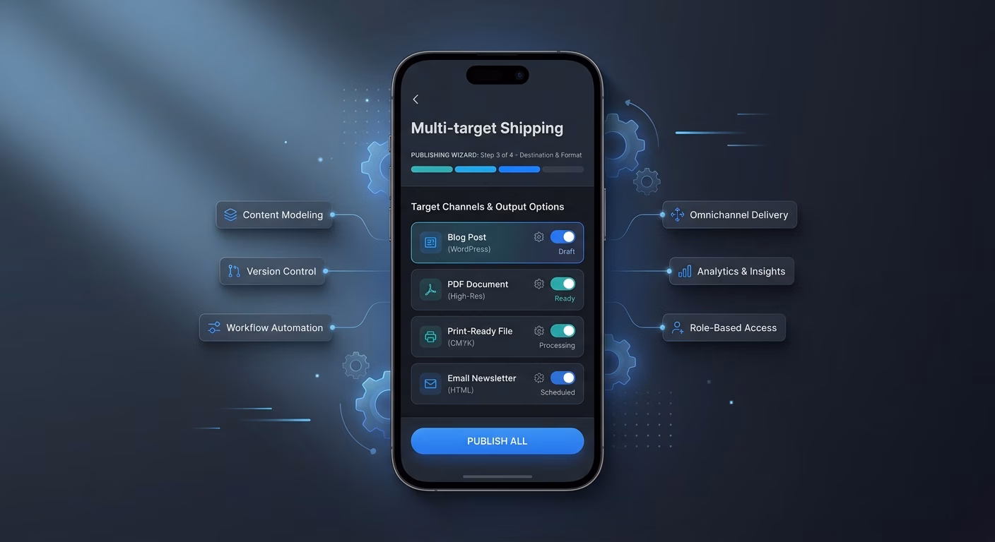 Multi-target Shipping Publishes To Blog, PDF, Print, And Inbox