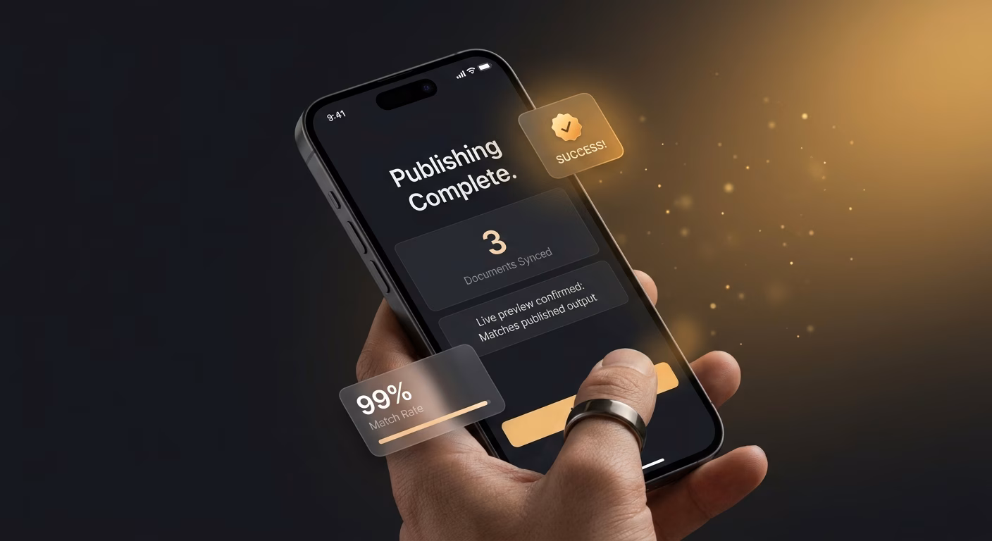 Live Preview Matches What Publishing Will Show