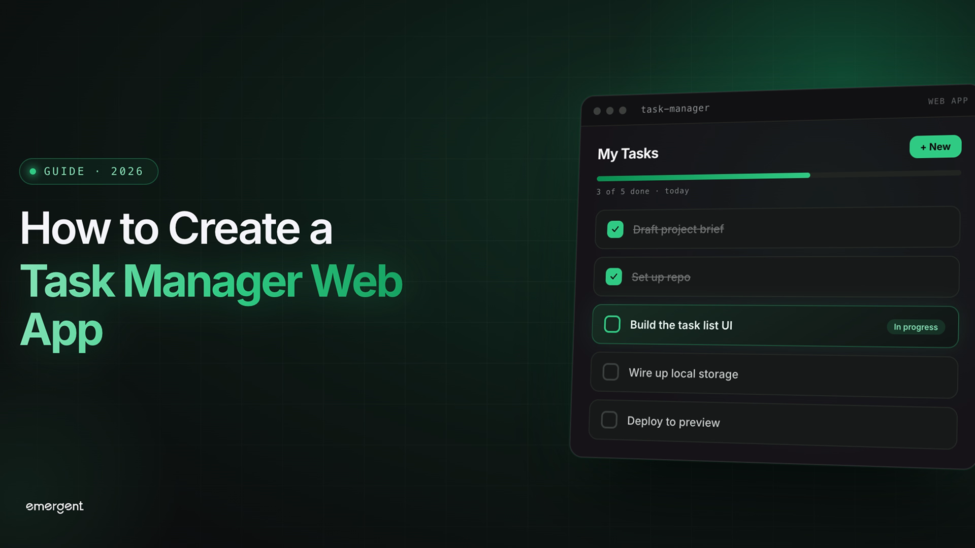 how to create a task manager web app