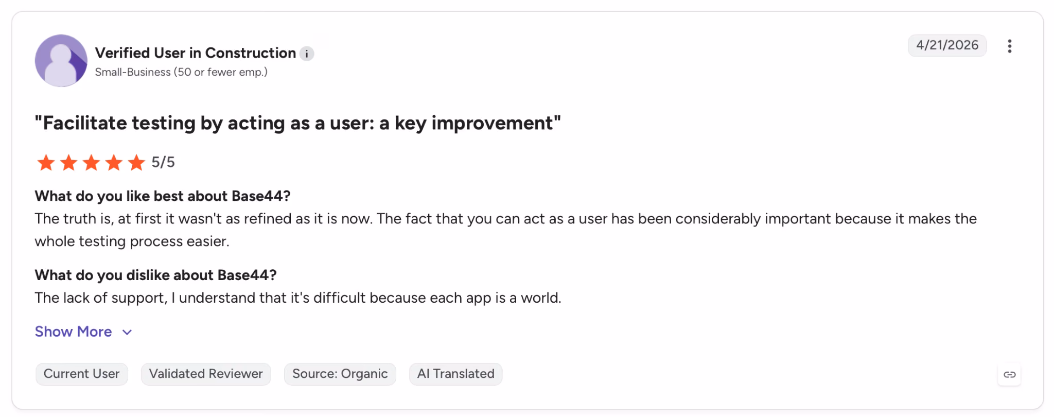 base44 user review