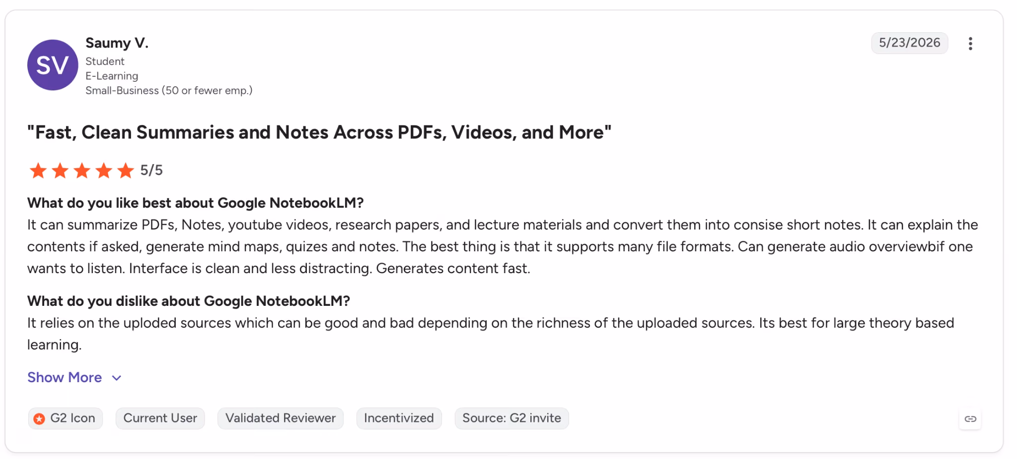 notebooklm user review