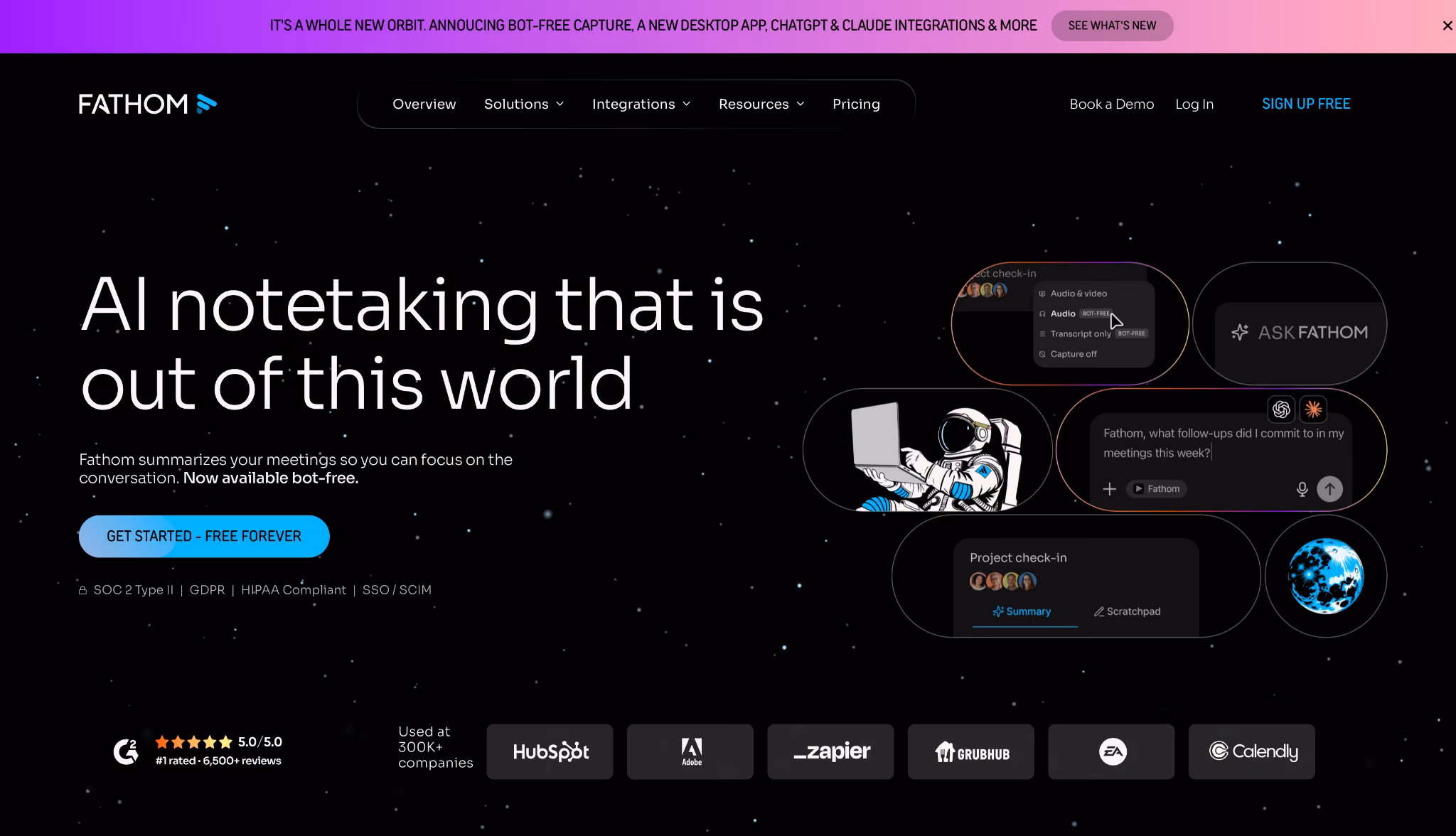 fathom best for meeting notes and client call management