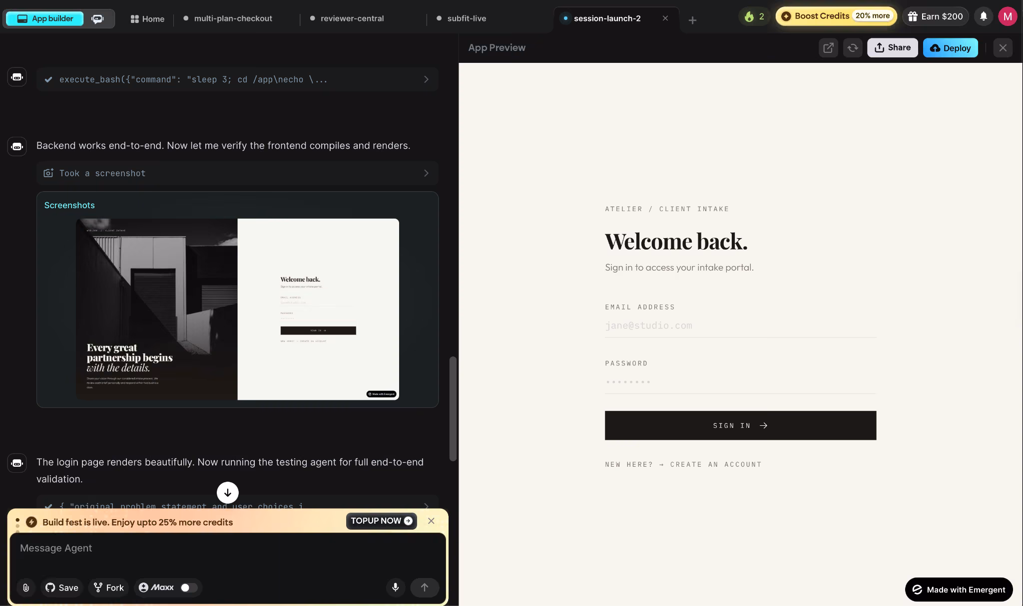 emergent best for building custom client facing tools