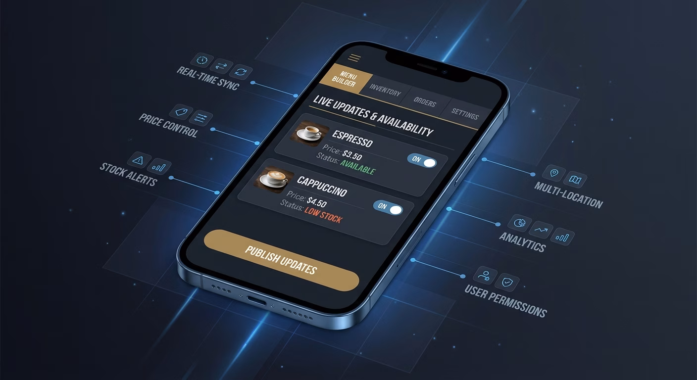 Menu Management Updates Prices And Availability Live