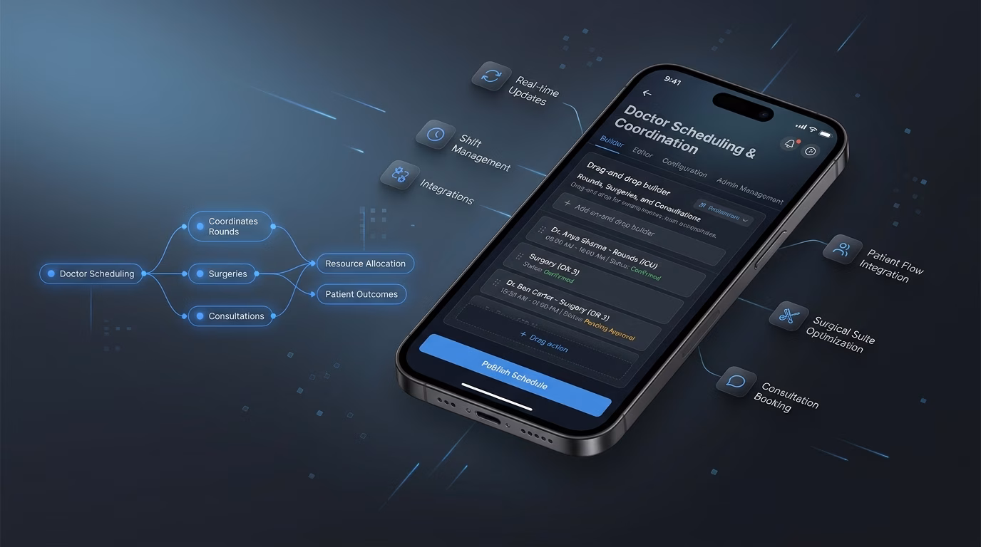 Doctor Scheduling Coordinates Rounds, Surgeries, And Consultations