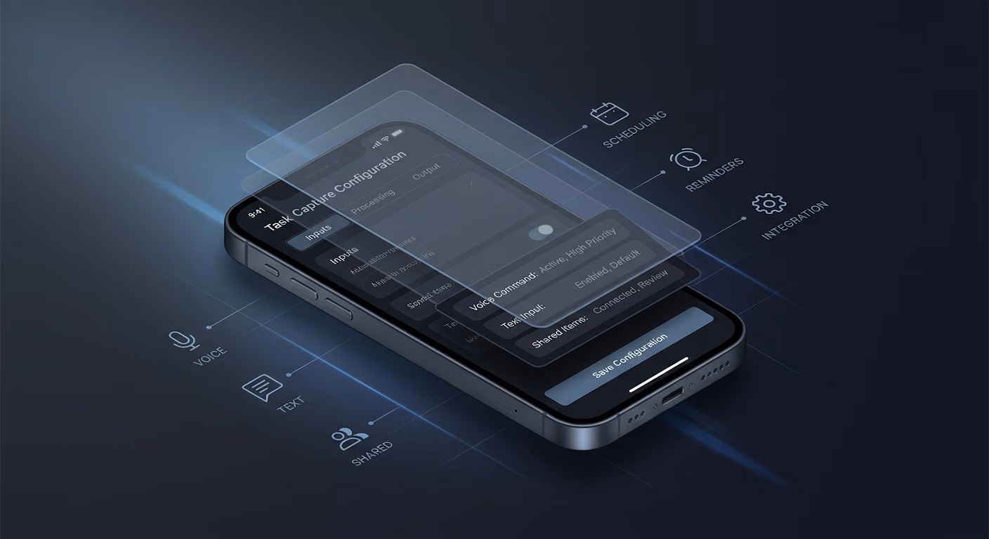 Task Capture Accepts Input From Voice, Text, And Shared