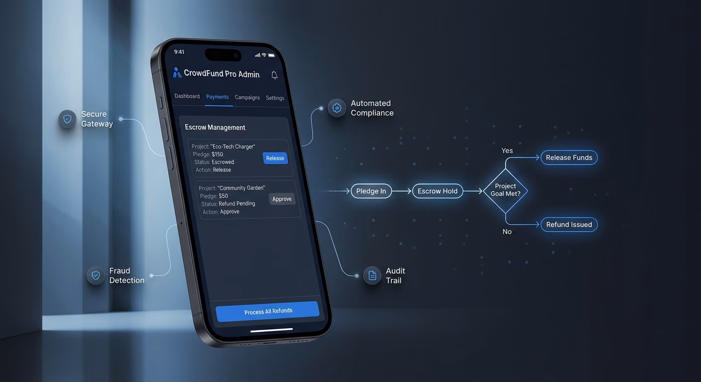 Payment Processing Handles Pledges With Escrow And Refund Logic