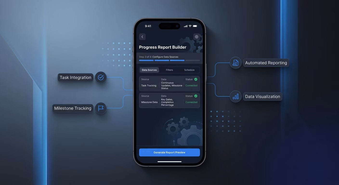 Progress Reports Assemble From Continuous Task And Milestone Data