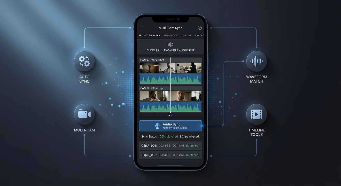 Audio Sync Handles Waveform Matching And Multi-camera Alignment