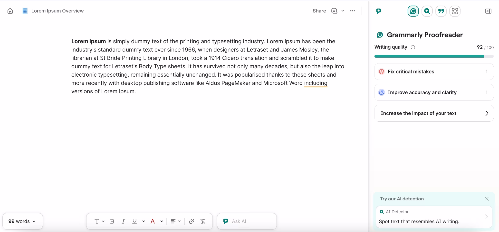 grammarly best for polishing client facing messages