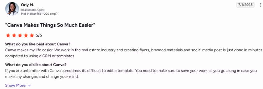 canva user review orly