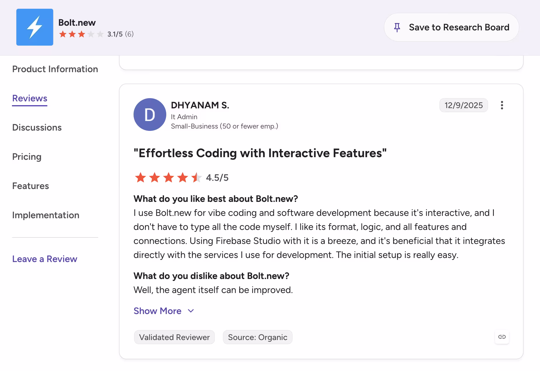 boltnew user review on g2