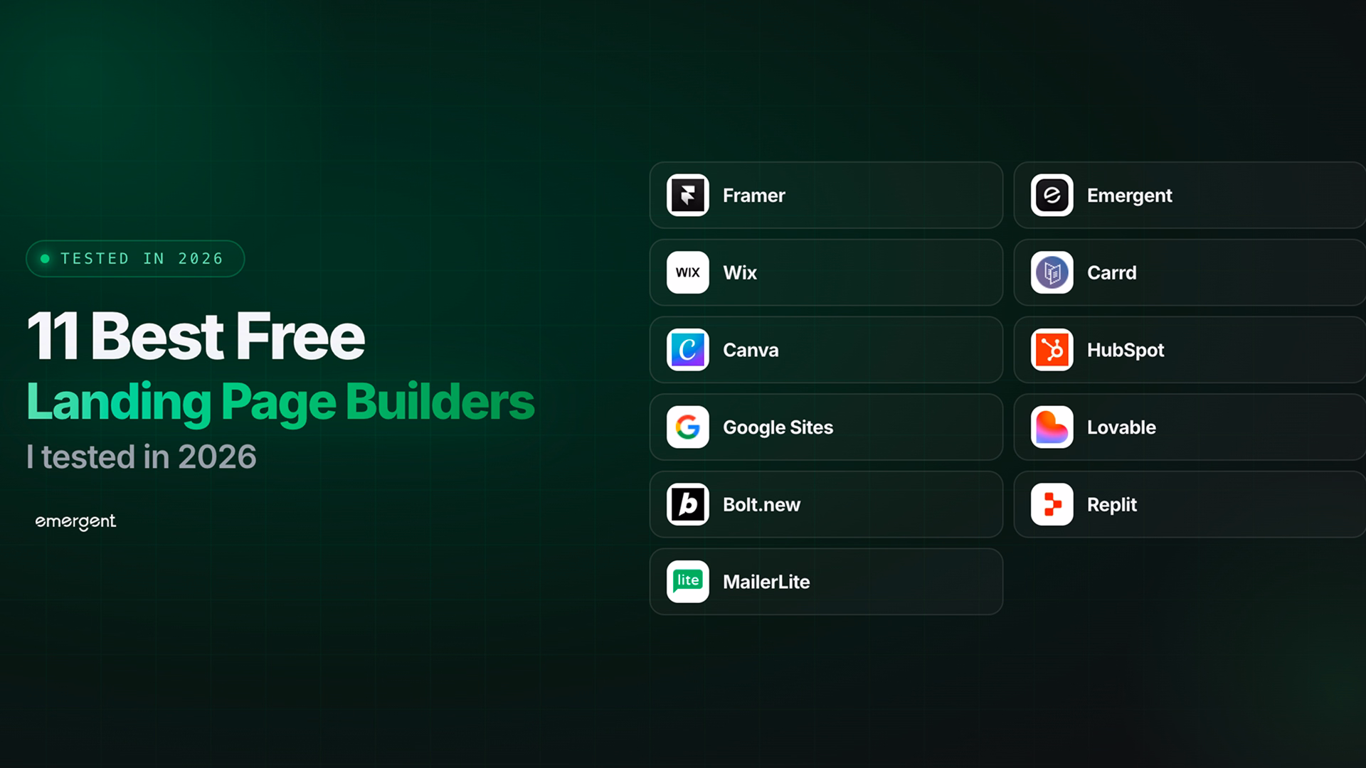 11 Best Free Landing Page Builders I Tested in 2026