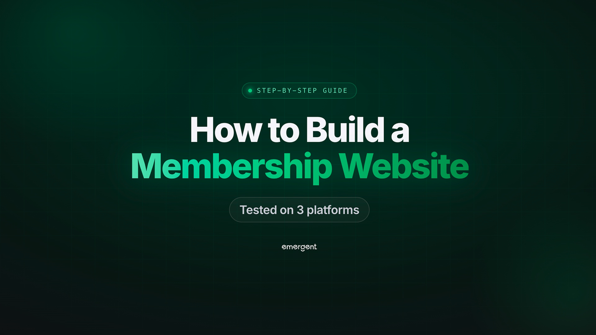 How to Build a Membership Website (Tested on 3 Platforms)