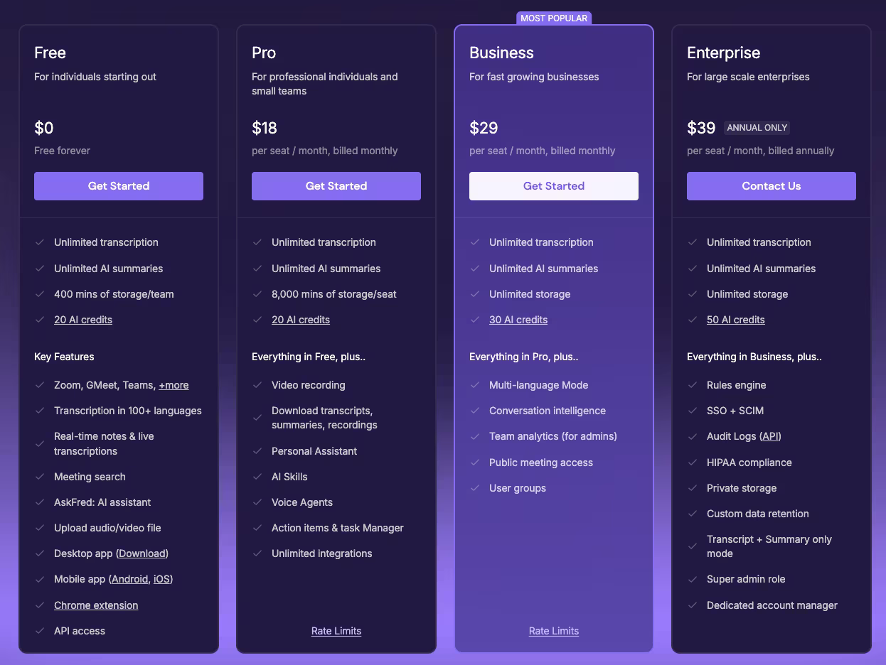firefliesai pricing