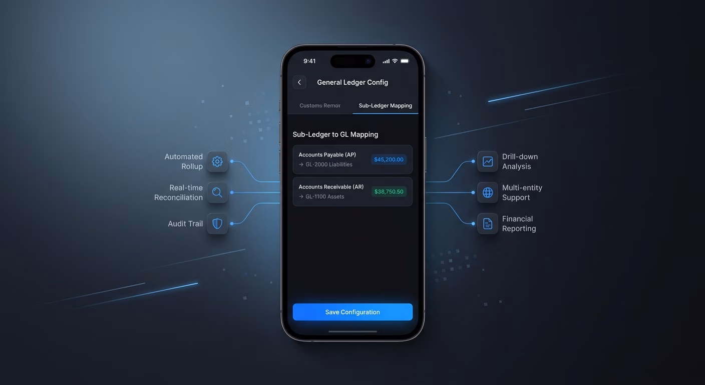 Sub-ledger Tracking Rolls Up To General