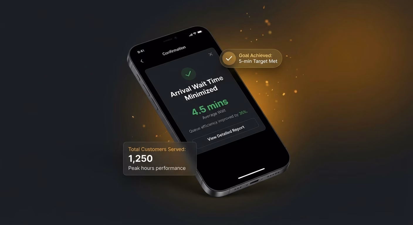 Customer Arrival Wait Drops Meaningfully