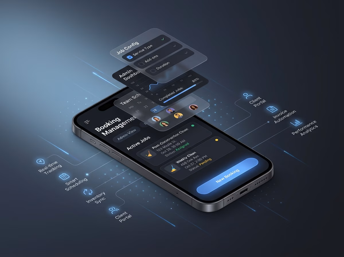 Booking Management Captures Job Details Digitally