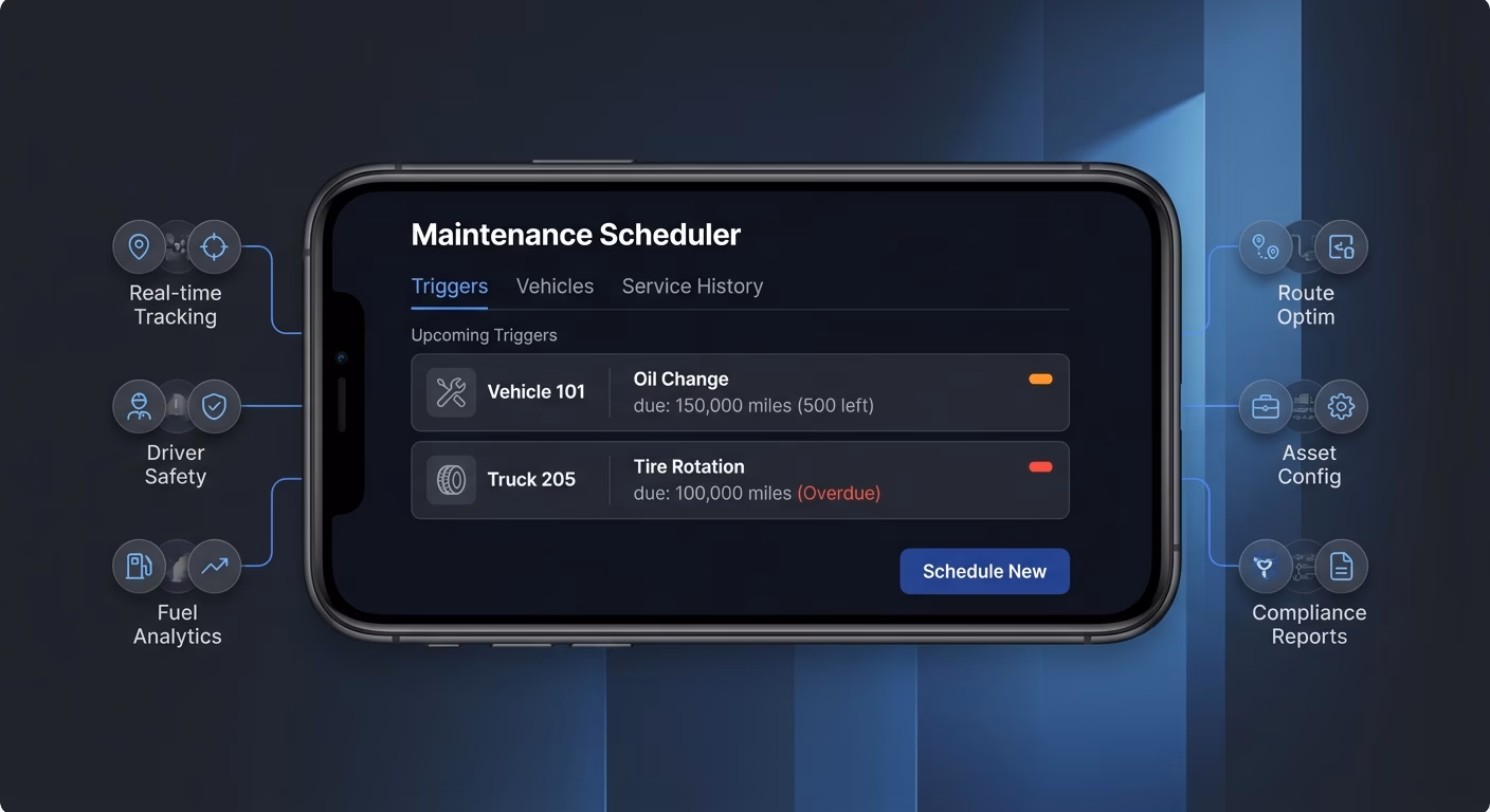 Maintenance Scheduling Triggers By Mileage