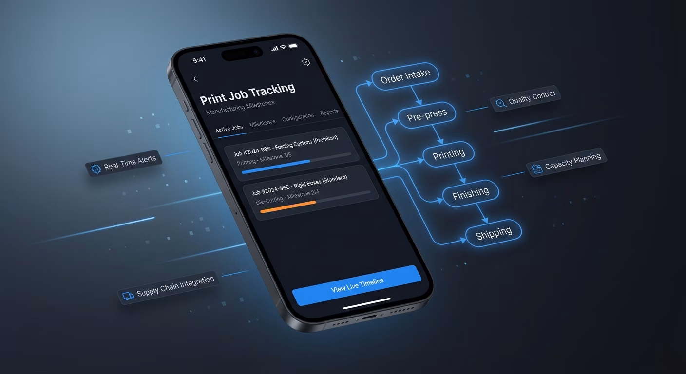 Print Job Tracking Watches Manufacturing Milestones