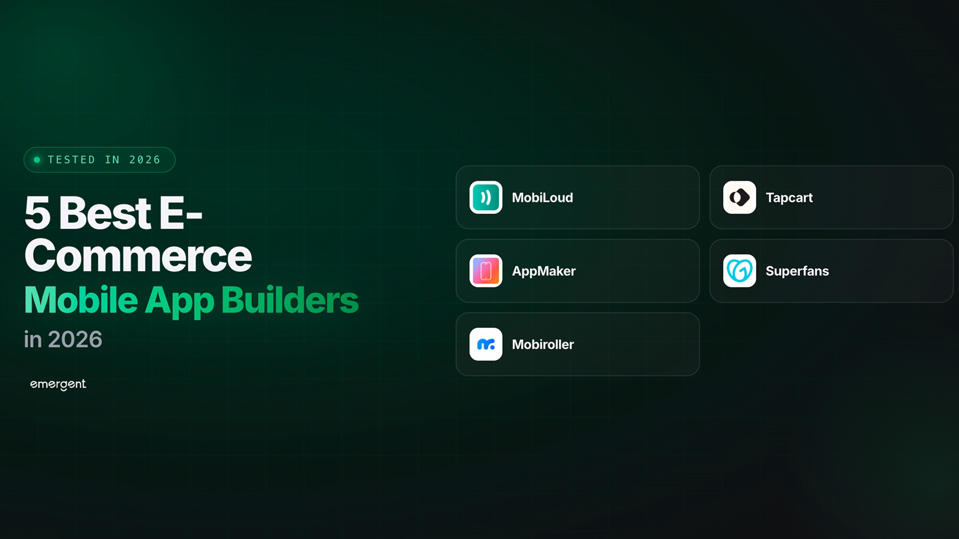 5 Best E-Commerce Mobile App Builders in 2026
