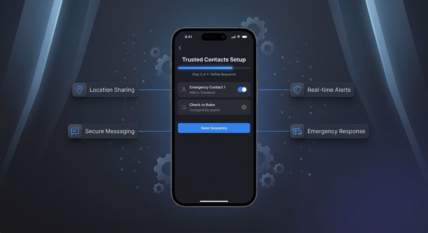 Trusted Contacts Engage Through Structured Sequence