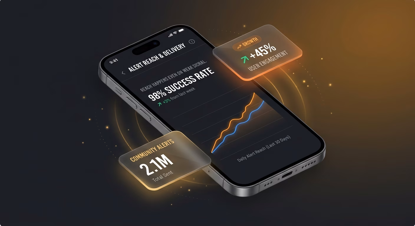 Alert Reach Happens Even On Weak Signal
