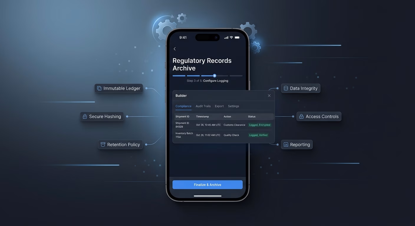 Records Archive Through Regulator-ready Logging