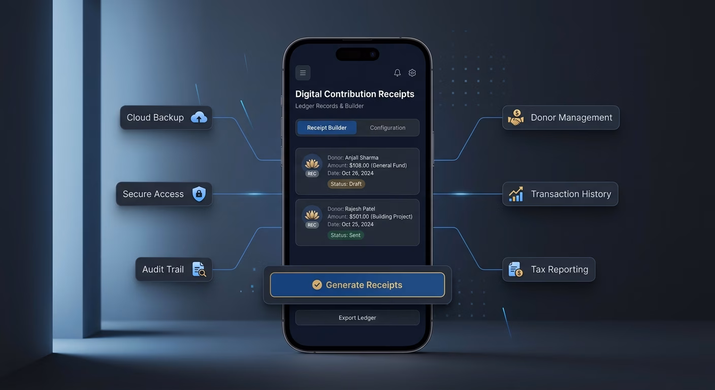 Ledger Records Through Digital Contribution Receipts