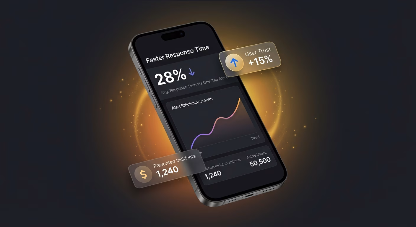 Response Time Shrinks Through One-tap Alerts
