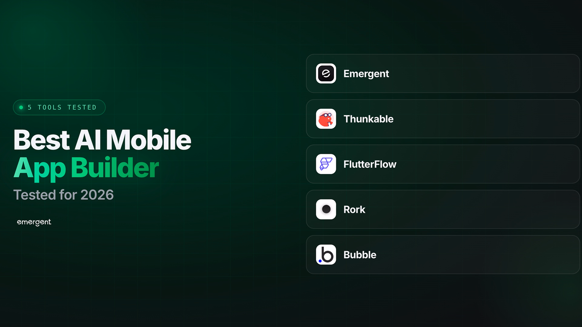 Best AI Mobile App Builder: 5 Tools Tested for 2026