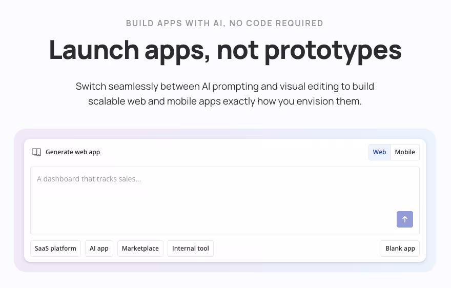 bubble best for building a full app and its backend in one visual tool