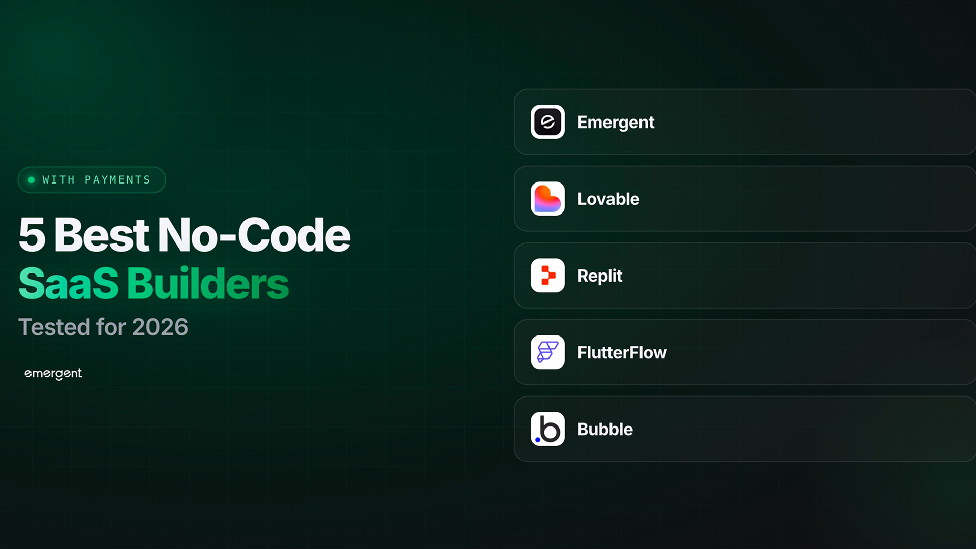 best no code saas builders