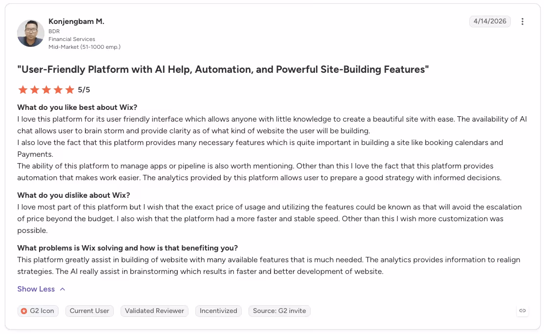 wix user review konjengbam