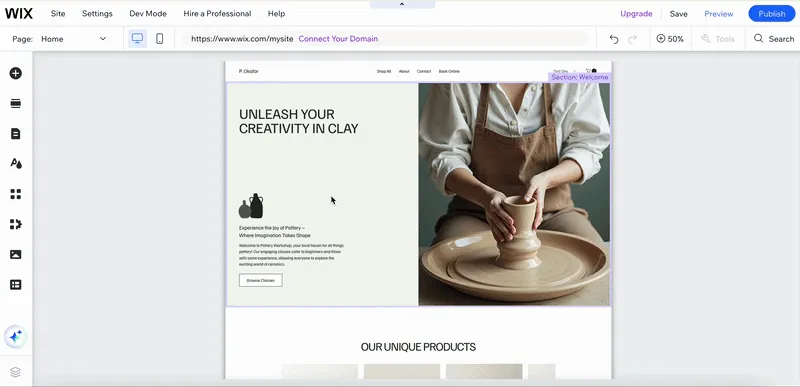 wix design freedom and templates