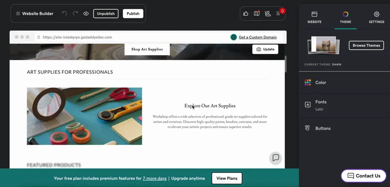 godaddy design templates