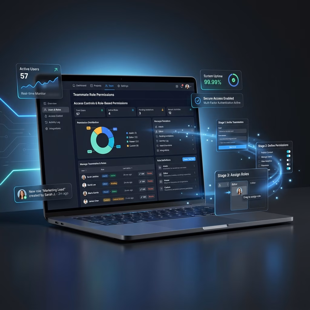 Access Controls Teammates Through Role-based Permissions