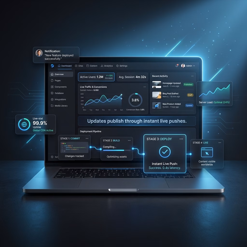Updates Publish Through Instant Live Pushes