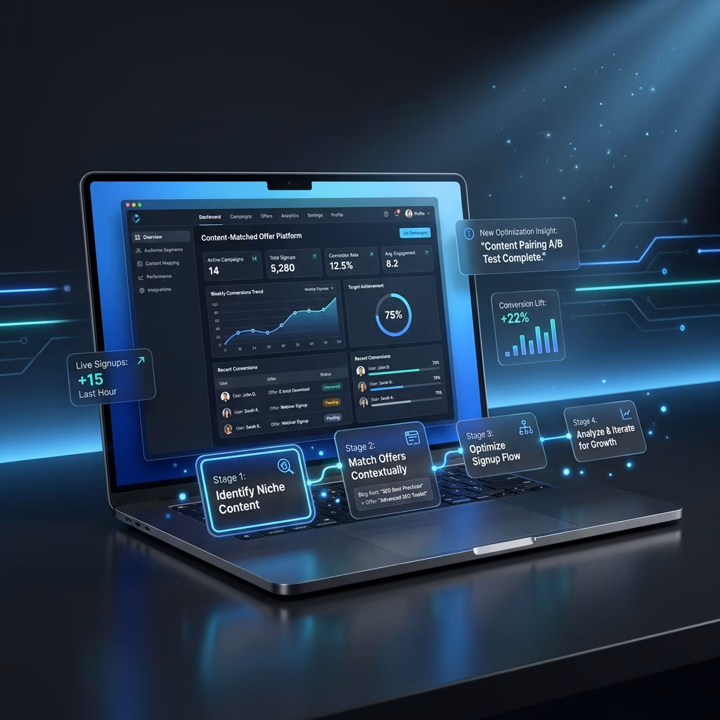 Signups Convert Through Content-matched Offers