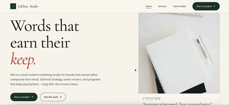 website buit with emergent's ai website builder