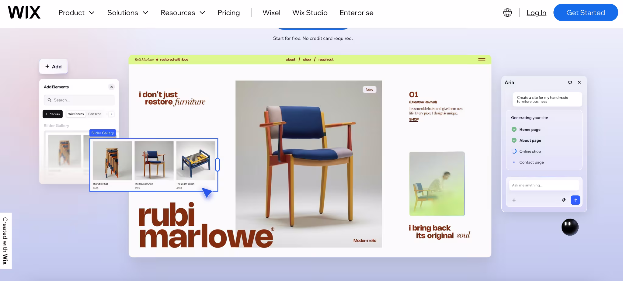 wix landing page
