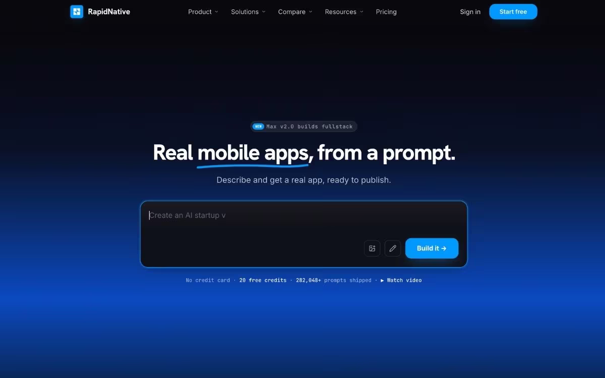 rapidnative best for chat driven ui iteration