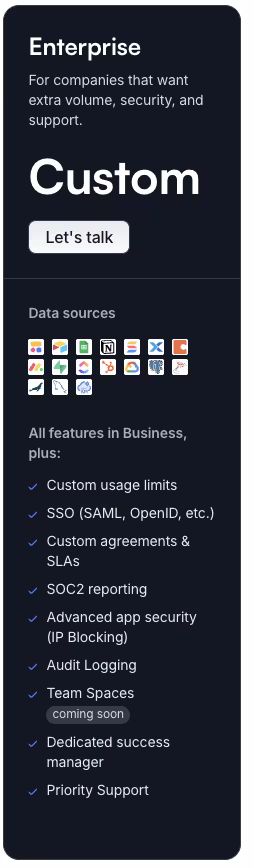 softr enterprise pricing plan
